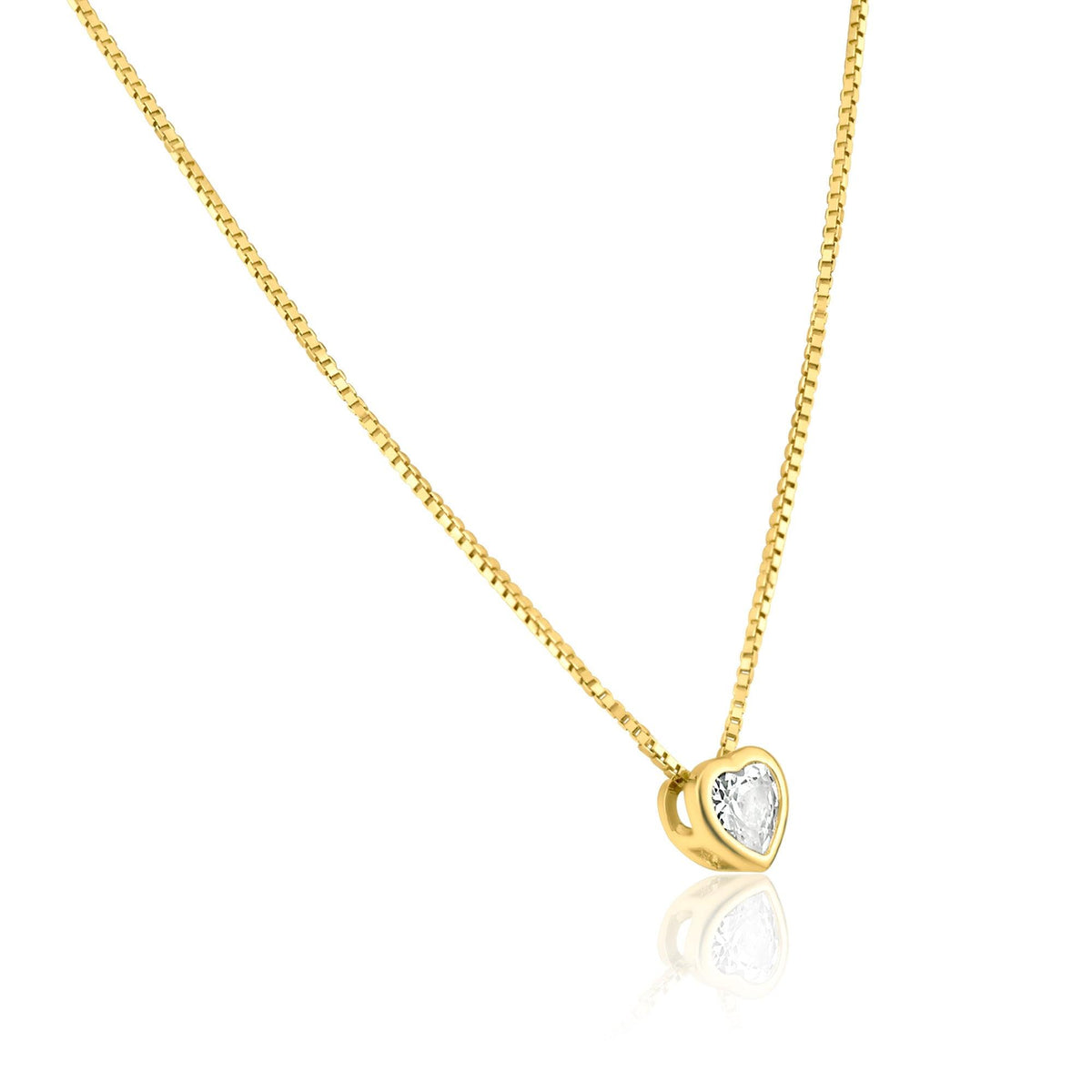 925 Gold Plated Heart Necklace